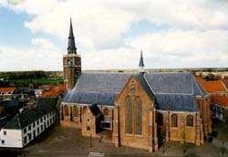 Blik op kerk in Montfoort